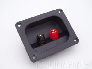 Bornier d'enceinte rectangulaire à encastrer