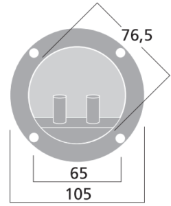 Bornier d'enceinte rond à encastrer contacts dorés