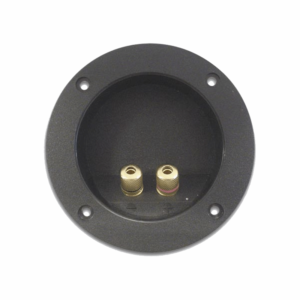 Bornier d'enceinte rond à encastrer contacts dorés