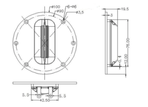 Tweeter a ruban dimensions