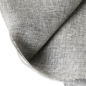 Tissu d'enceinte acoustique vintage en lin de couleur gris