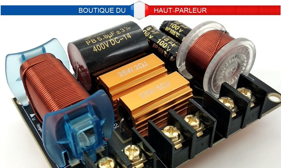 Filtre haut-parleur professionnel 2 voies 125 watts 4-8 ohms fréquence de coupure 2700 Hz-04 Filtre haut-parleur professionnel 2 voies 125 watts 4/8 ohms fréquence de coupure 2700 Hz