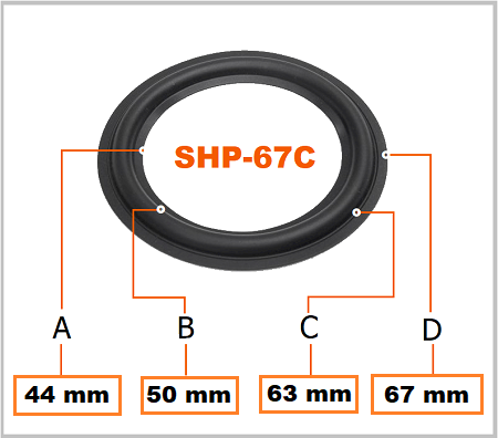 SHP-67C suspension haut-parleur BHP Audio foam surround edge